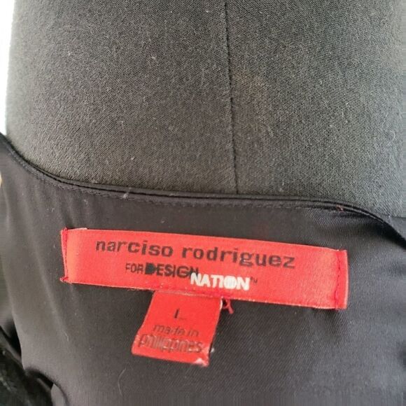 Narcisco rodriguez sequin black dress size Large elegant midi - Picture 3 of 8